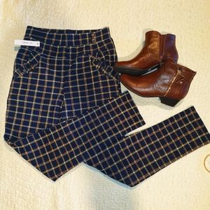 Navy Blue checkered pants